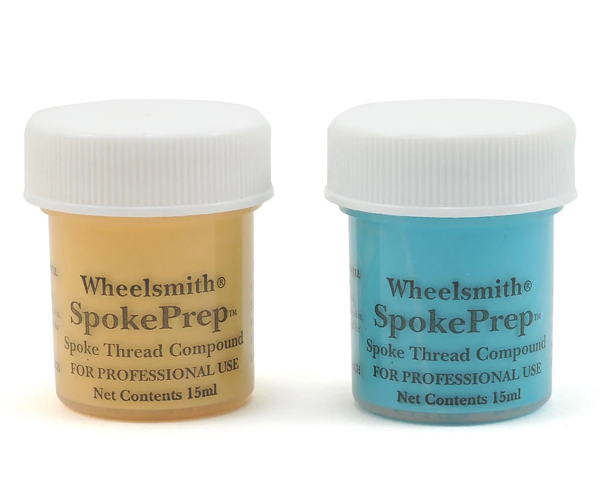 Wheelsmith Double Spoke Prep (2 15ml Bottles) (One Each Orange & Blue)